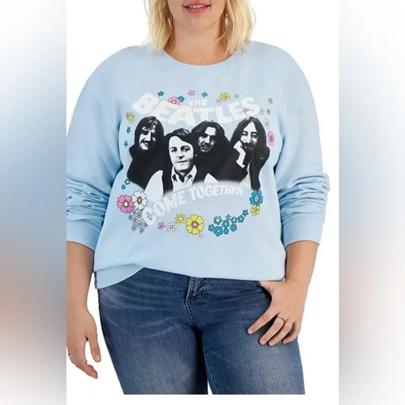 Love Tribe Sweaters Trendy Plus Size Beatles Come Together 2X - Picture 1 of 10